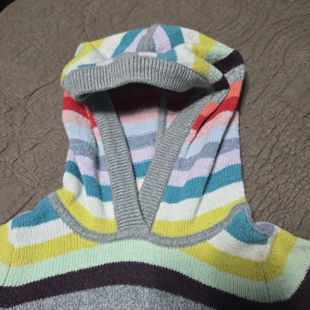 BABY GAP holiday crazy stripe sweater dress kids tunic top 4t